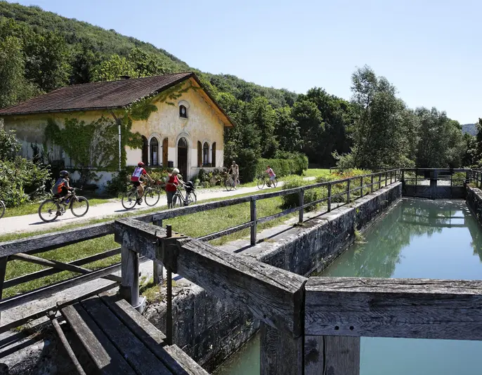 Lock at Ludwig canal near Dietfurt an der Altmühl , Upper Palatinate Bavaria Germany
