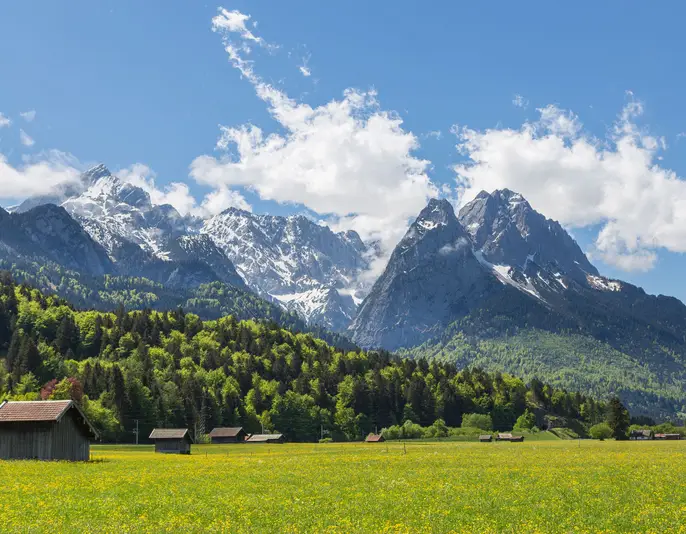 Alpen Panorama Garmisch-Partenkirchen Bayern Deutschland