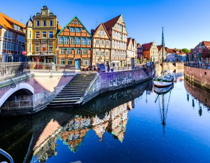 old town of stade in north germany - northsea